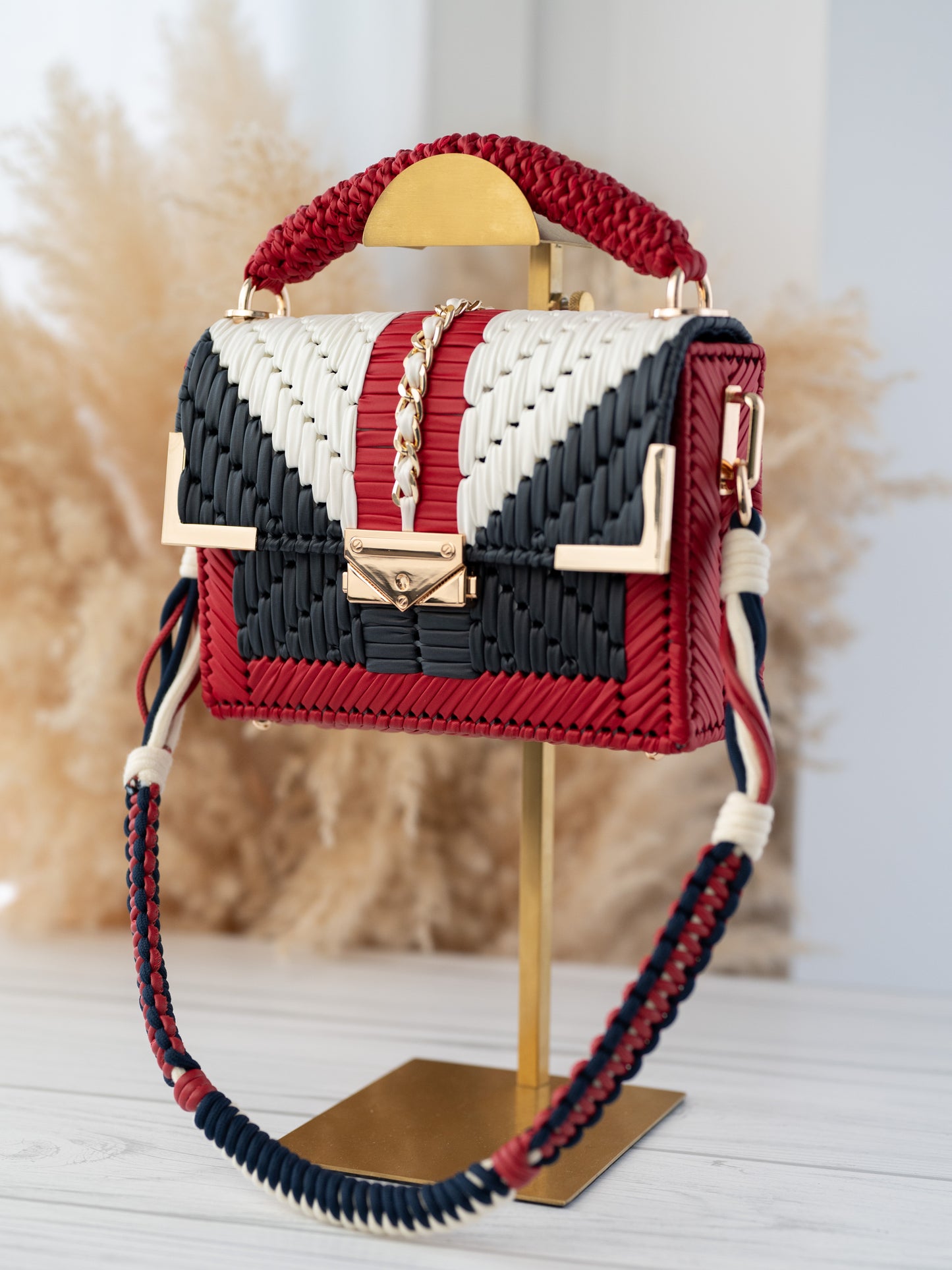RUBY - red/navy/ivory