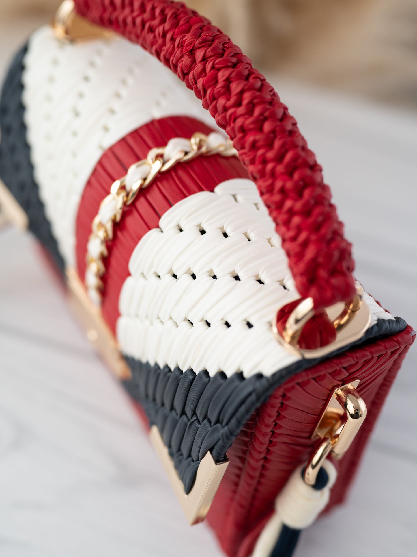 RUBY - red/navy/ivory
