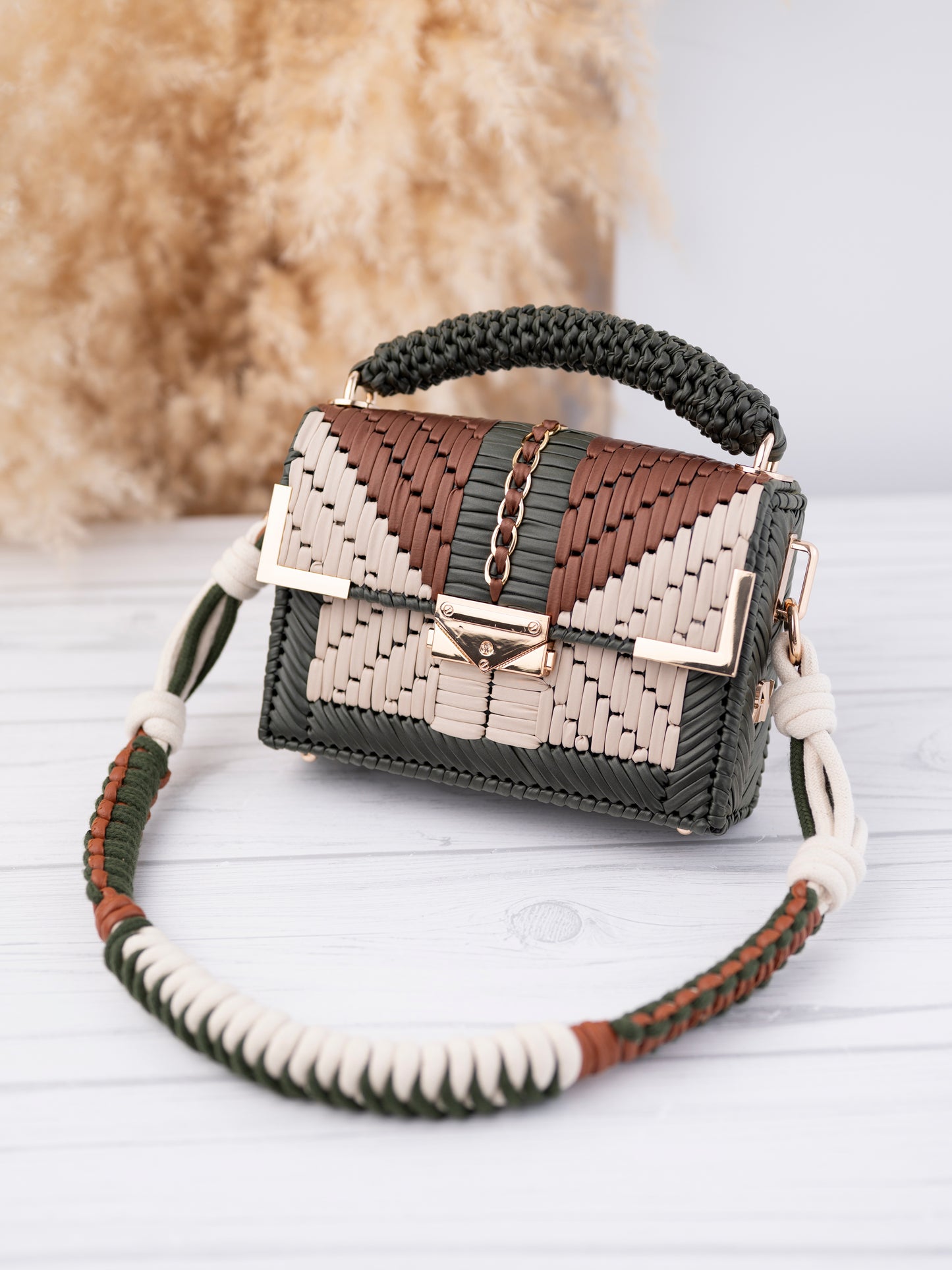 RUBY - olive/beige/coffee