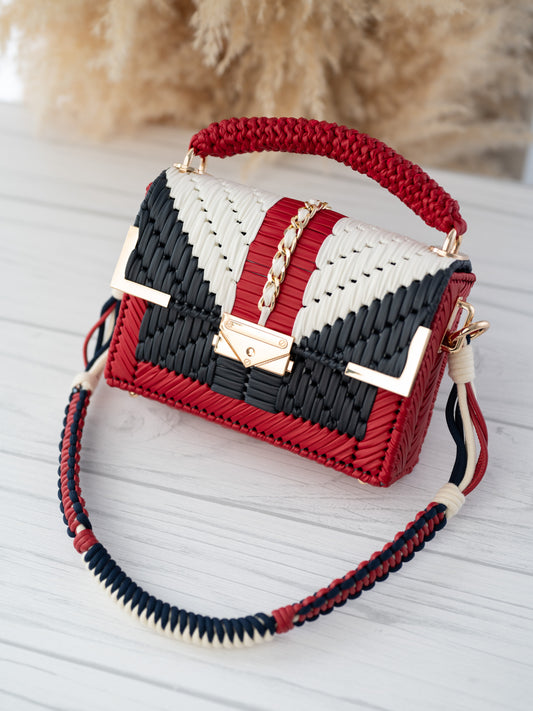 RUBY - red/navy/ivory
