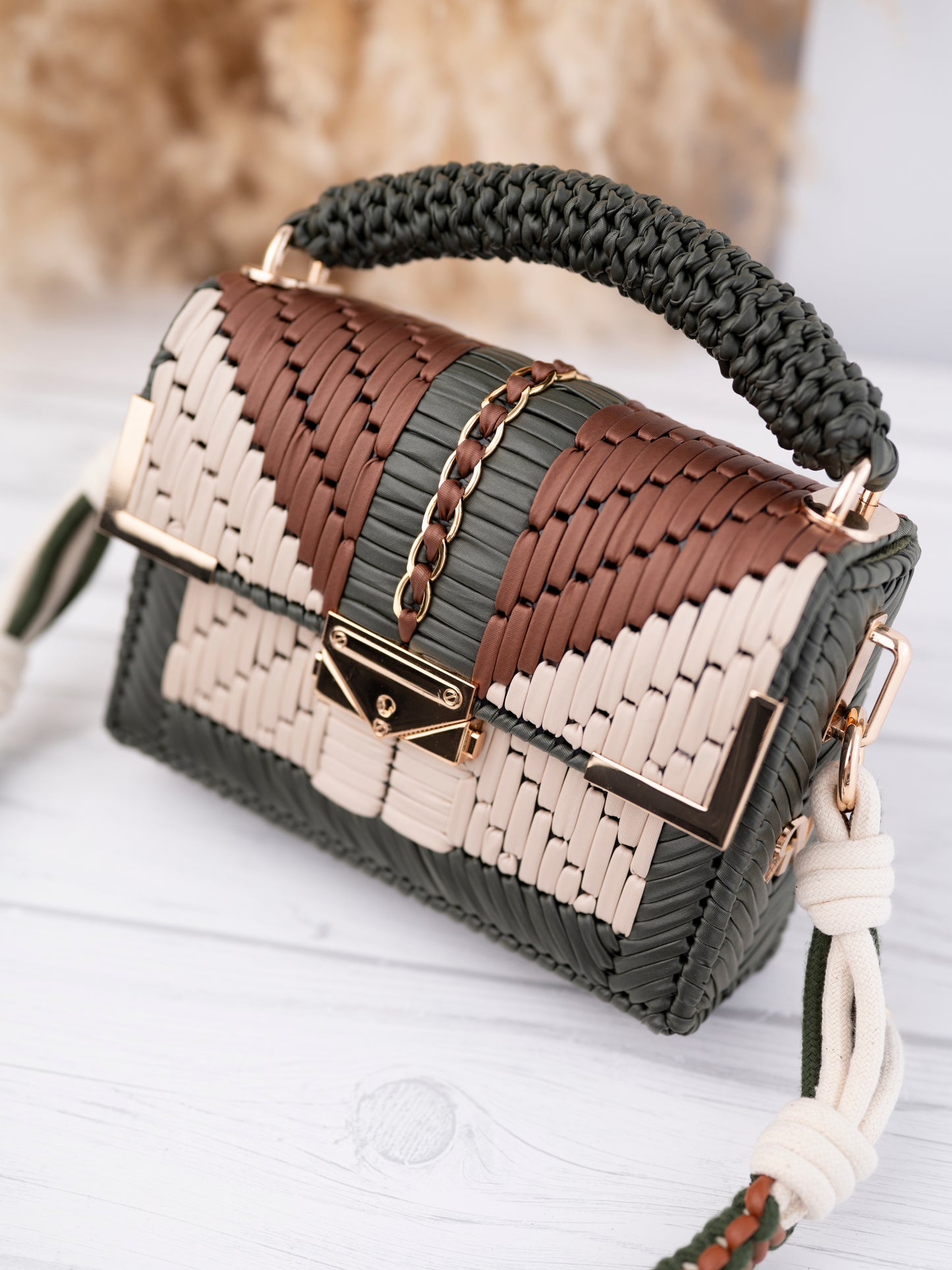 RUBY - olive/beige/coffee