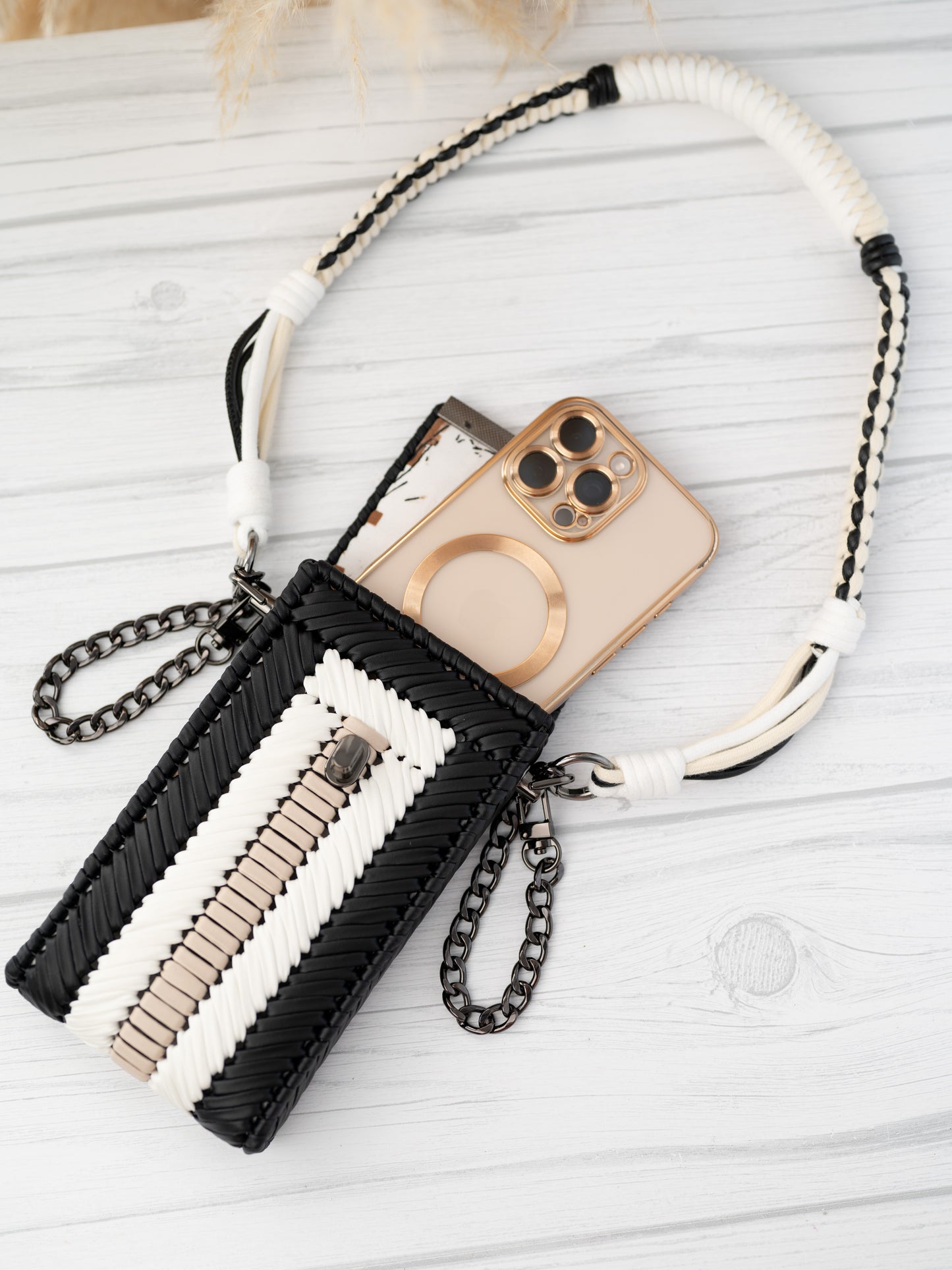 CHELSIE - black/white/beige