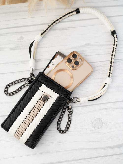 CHELSIE - black/white/beige