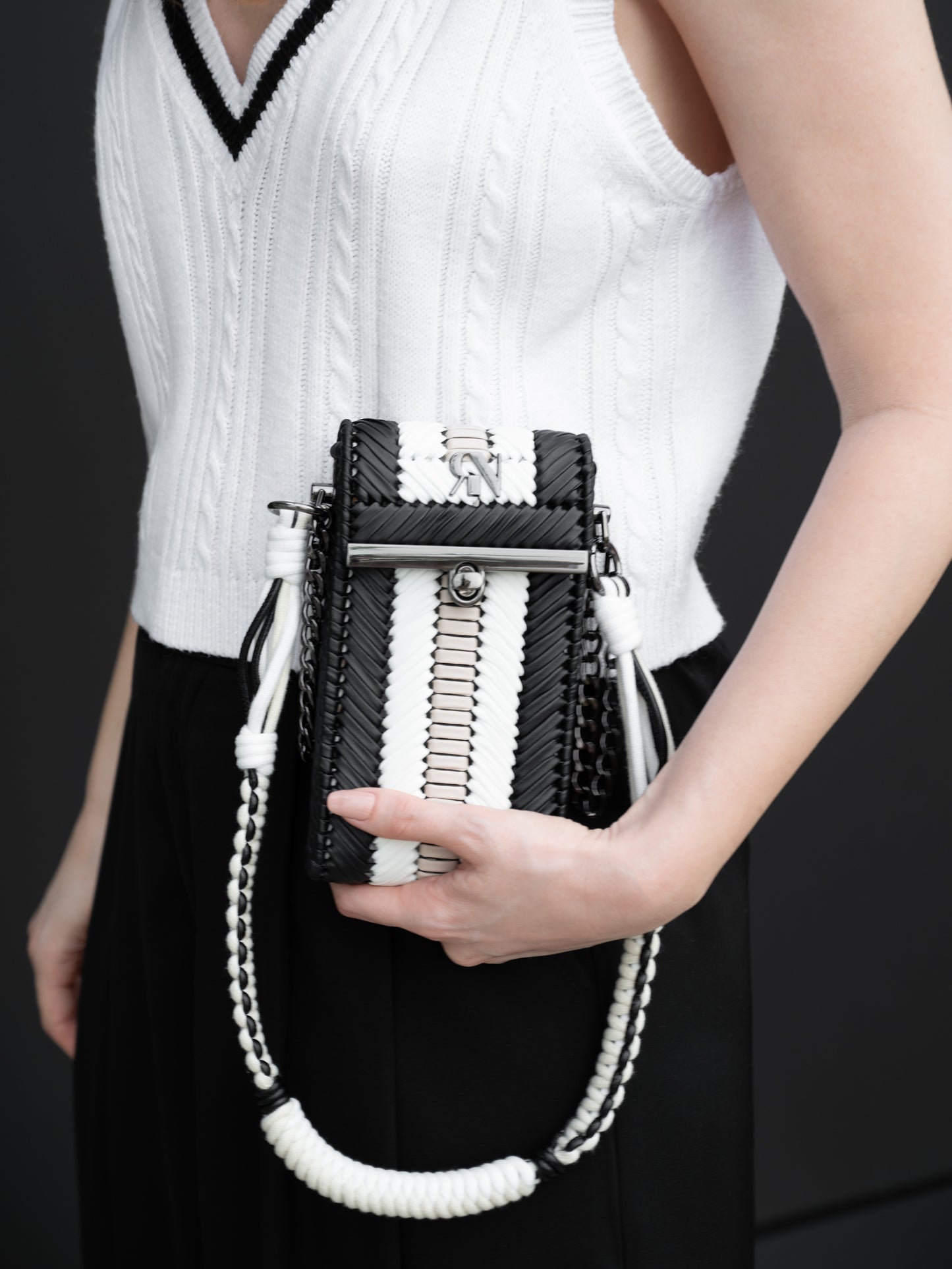 CHELSIE - black/white/beige