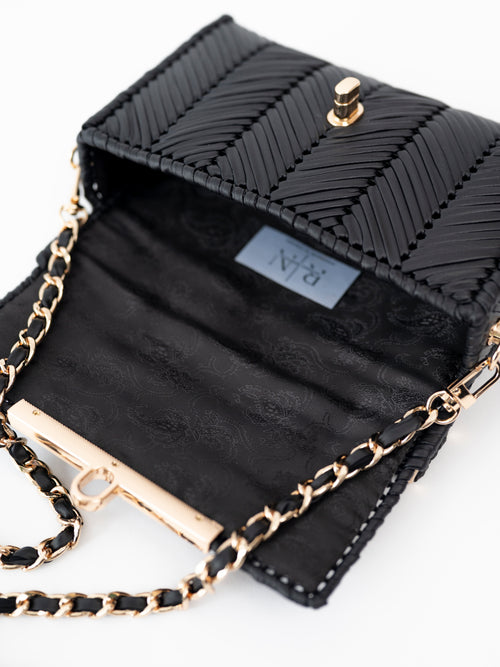 EVA- black vegan leather
