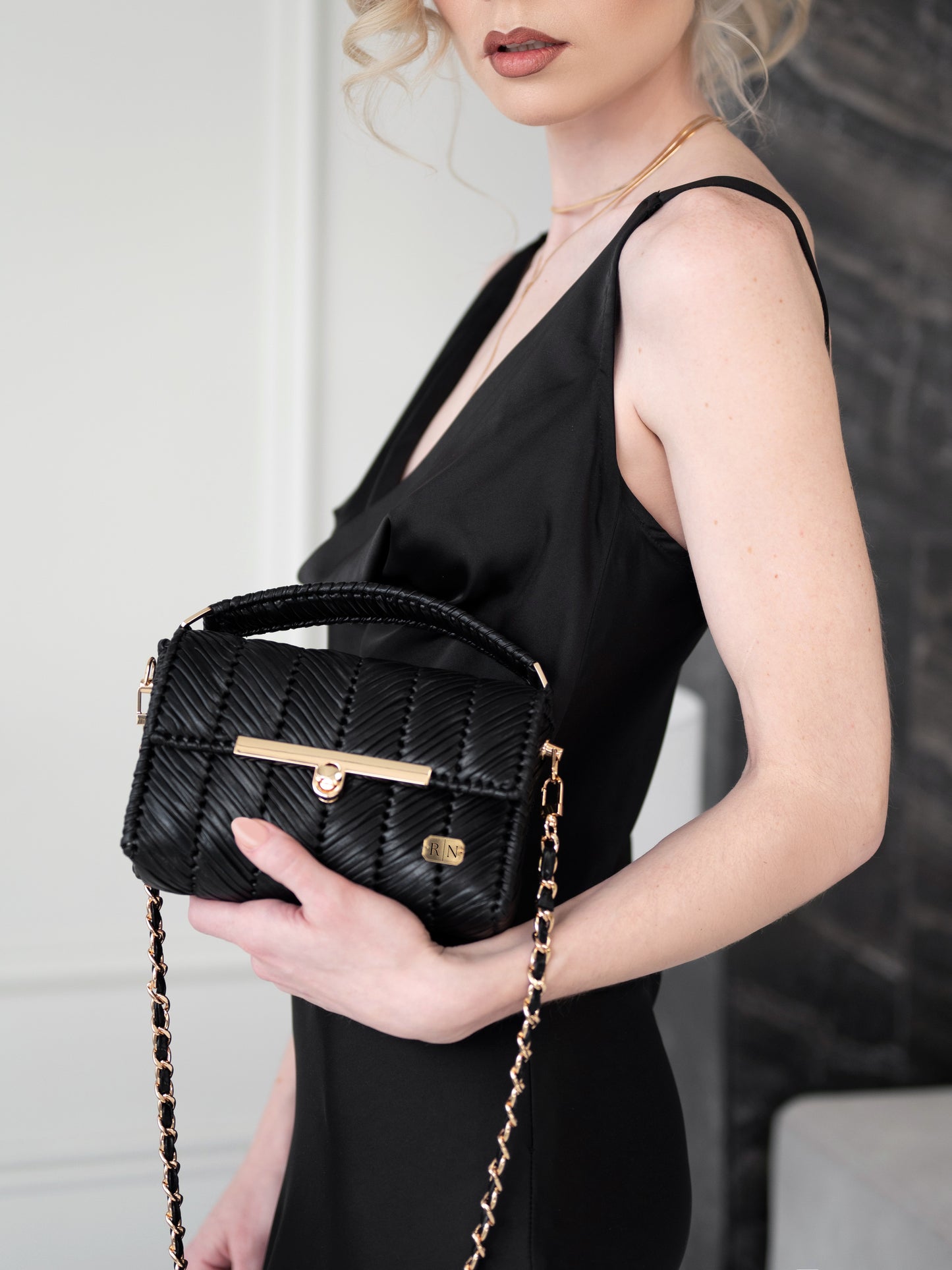 EVA- black vegan leather