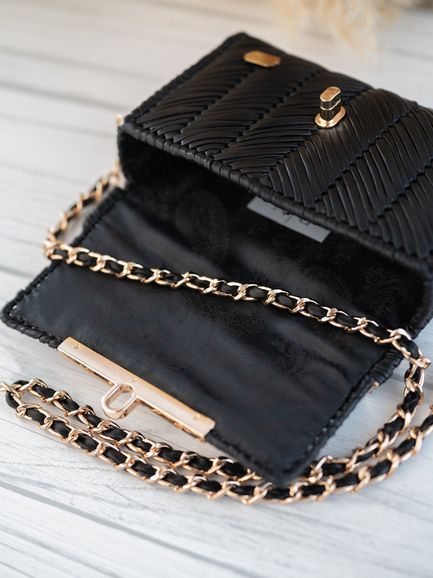 EVA- black vegan leather